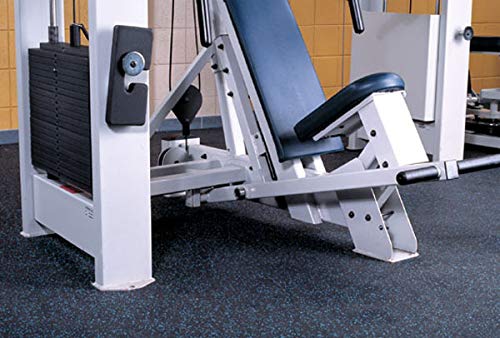 American Floor Mats 1/4in (7mm) Thick 10% Blue 4' x 5' Heavy Duty Rubber Rolls, Protective Exercise Mats, Home Gym Rubber Flooring - color: 10% Blue, size: 4' x 5'