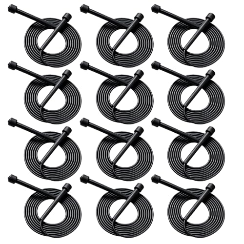 YYDYTTKX Adjustable Jump Rope Bulk, 9.2 ft Tangle-Free Speed Skipping Rope for workouts, group training, teams, family and Gym Class - color: Black, size: 12