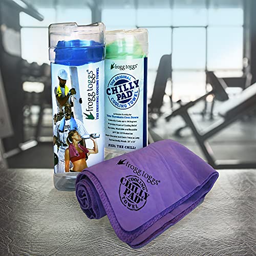 FROGG TOGGS Chilly Pad, Instant Cooling Towel, Long Lasting, Reusable, Sports and Outdoors Neck Towel 33x13 - color: Deep Purple