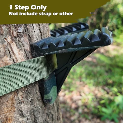 Saddle Hunting Platform Steps, Ultra-Light Ring of Steps for Climbing Bow Hunting with 6 Feet Heavy-Duty Strap & Cam Buckle, Ergonomic Anti-Slip Design - size: 1 Pack