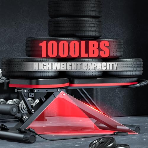 ALSO GO Adjustable Weight Bench, Workout Benches with Leg Extension, Foldable Incline Decline Bench Press, Roman Chair, Full Body Strength Training Equipment for Home Gym - color: Classic Black