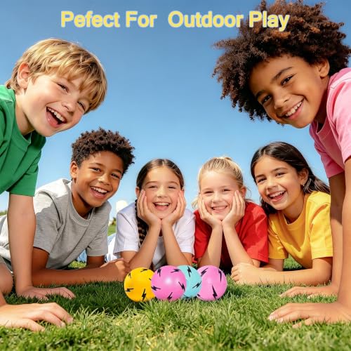 Super High Bouncing Ball for Kids, 3-Pack Extreme Bounce Balls, Lightning Pattern Sensory Toy, Reaction Training Ball for Outdoor Play, Party Favors (Yellow, Pink, Blue) - color: Yellow