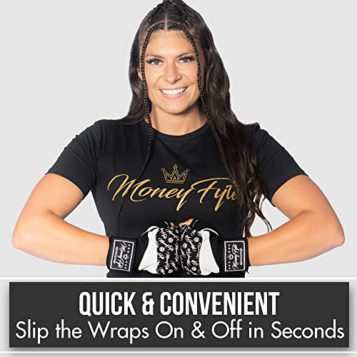 Quick Gel Boxing Wraps Under Boxing Gloves - Kickboxing MMA Muay Thai - Fist, Knuckle, Wrist Wrap Protection Inner Glove Hand Wraps - Men Women Kids - color: Black/White, size: Small-Medium