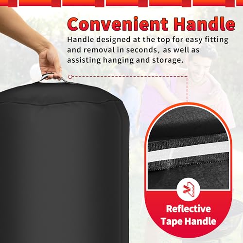 NEXCOVER Kettle Grill Cover-26.5 Inch Charcoal BBQ Smoker Cover Round for Barbecue, Fade & UV Resistant Small Waterproof Weather Resistant Material for Weber 22" Charcoal Grill - size: Round 26.5"Dia