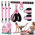 Pedal Resistance Band, 40/50/60 lbs with Handles & Ankle Straps