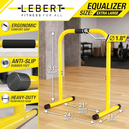 Lebert EQualizer Total Body Strengthener Dip Station Standard & XL - color: Yellow XL