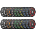 2" Bumper Plates Set Olympic Weight Plates for Barbell Strength Training | Papababe 2Inch Weights Plates Set, Floor Protective Plates, 20-600lbs Rubber Bumper Plates for Weightlifting, Bench Press - size: 600 LB SET, style: High Bounce