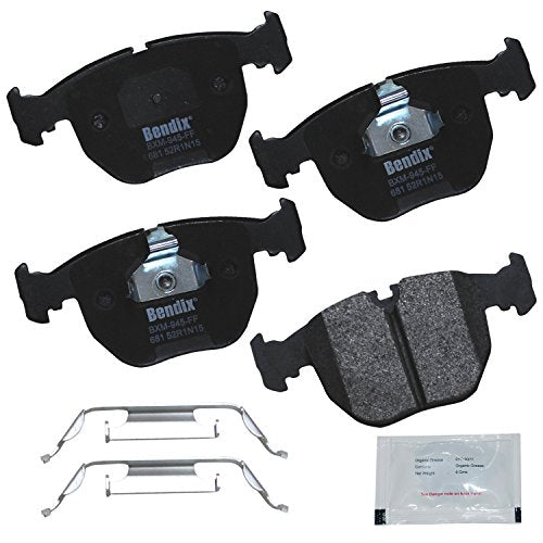 Bendix Priority1 CFM681 Semi-Metallic Front Brake Pads for BMW 530i 2003-2001, 540i 2003-1997, 740i 1995, 740i 2001-1997, 740iL 2001-1995, M5 2003-1999, X5 2006-2000 - style: CFM681