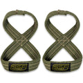 SERIOUS STEEL FITNESS Red Figure 8 Lifting Straps | Deadlift & Strongman Axle Straps - 3 Sizes - color: OD Green, size: (60 CM - Less than 7.25" Wrist)