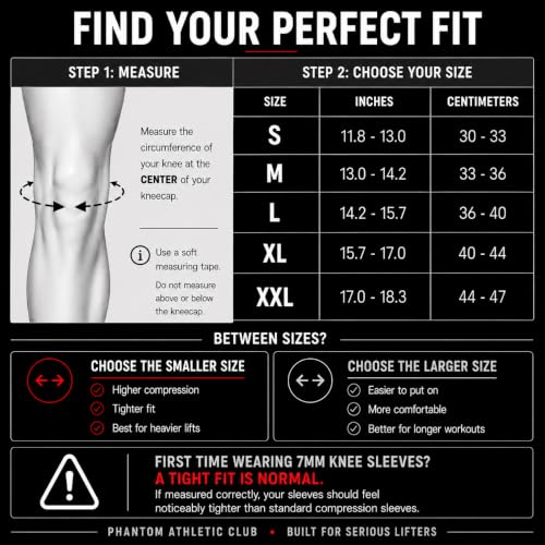 7mm Compression Knee Sleeves for Weightlifting Support, Powerlifting Strength, Heavy Squats, Cross Training, Gym Fitness, Sports – Strong Thick Neoprene Knee Braces for Men & Women (2 Pack, XL) - size: X-Large