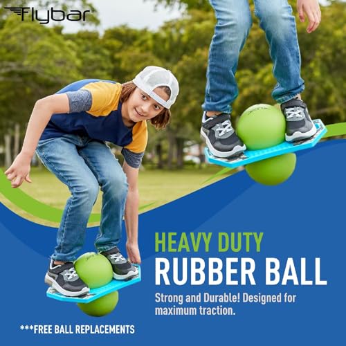 Flybar LED Pogo Trick Ball for Kids Balance Bounce Board w/Anti-Slip Deck - color: Robot