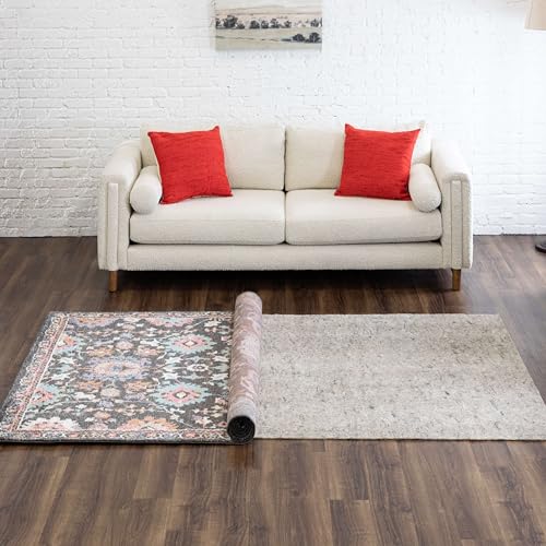 Mohawk Home Non Slip Rug Pad 2' x 20'- 1/4" Thick Felt + Latex Rubber Gripper - Dual Surface Cushion for Hardwood, Carpet, Tile Floors, Made in USA - size: 2' x 20' (Runner), style: 1/4 Inch Dual Surface Rug Pad