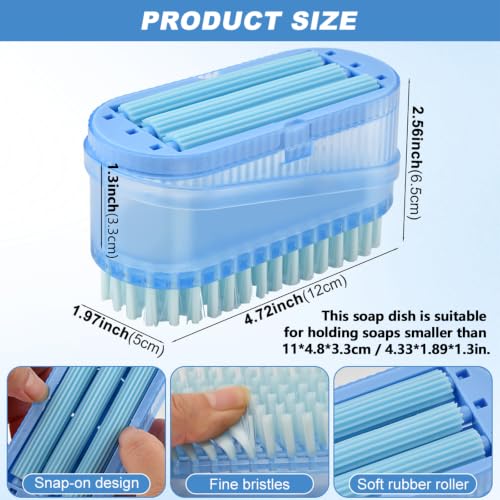 Multifunctional Laundry Soap Box for Soap Holder, Laundry Cleaning Brush | Foaming Soaps Box with Roller Bubble Case, Portable Bar Dispenser Brush Storage Dispenser for Home Bathroom Kitchen