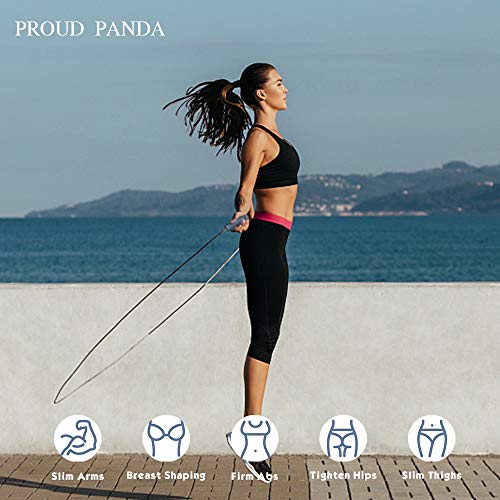 Weighted Jump Rope Workout-1LB Professional Skipping Rope with Adjustable Length and Silicone Comfortable Grips,Heavy Jumpropes Adults Fitness Women Men,Cardio Boxing Endurance Training Exercise - color: Pink