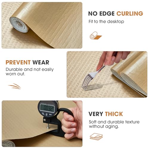 Drawer and Shelf Liner, Non-Slip Kitchen Cabinet Liners Non-Adhesive Thick Strong Grip Waterproof Washable Mats Protect Dresser Shelves Cupboard Bathroom Cabinets, Beige, 12 in X 10 FT - color: Beige, size: 11.8"W x 118"L