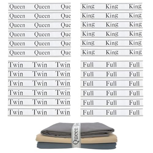 24 Pieces Bed Sheet Organizer Bands, Closet Organization Sheet Straps, Linen Labels Bedding Bands, Elastic Bed Sheet Storage Sheet Keepers （6PcsQueen 6PcsKing 6PcsTwin 6PcsFull） - color: Grey, size: 24PCs (6 Queen & 6 King & 6 Twin & 6 Full)