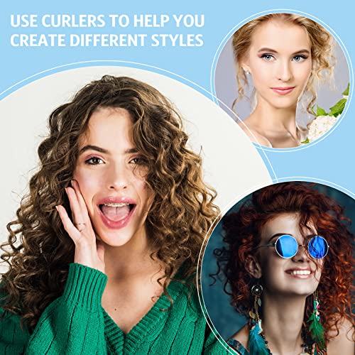 Syhood 43 Pcs Foam Sponge Hair Rollers Women 0.59 Inch Soft Sleeping Curlers Flexible Sponge Curler Tool and Rat Tail Comb for Hair Styling Hairdressing Overnight Curl and Volume(Dark Blue) - color: Dark Blue