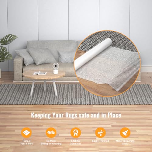 Silicone Non Slip Rug Pad, Anti Skid Thick Area Rug Pad Gripper, Under Carpet Rug Mats for Hardwood Surface Floors, Keep Rugs in Place-2x3 Ft - size: 3' x 2' (Rectangular)