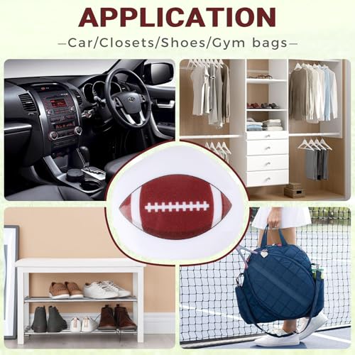 Knixmax Versatile Deodorizer Balls for Shoes Gym Bags Home Freshener for Closets Lockers Odor Eater Eliminate Unpleasant Scent Cologne Football