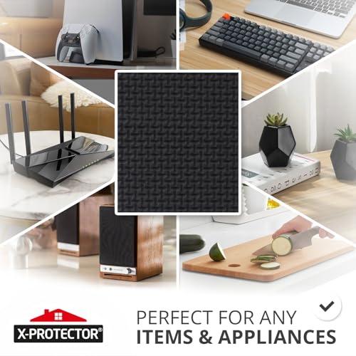 X-Protector Non Slip Pad - 1 Black Roll, 40 x 4 - Premium Silicone Feet to Keep Furniture from Sliding - Non Slip Floor Protectors for Furniture and Appliances - Forget About Sliding Objects! - size: 1 PC 40 x 4 inch (Black Silicone)