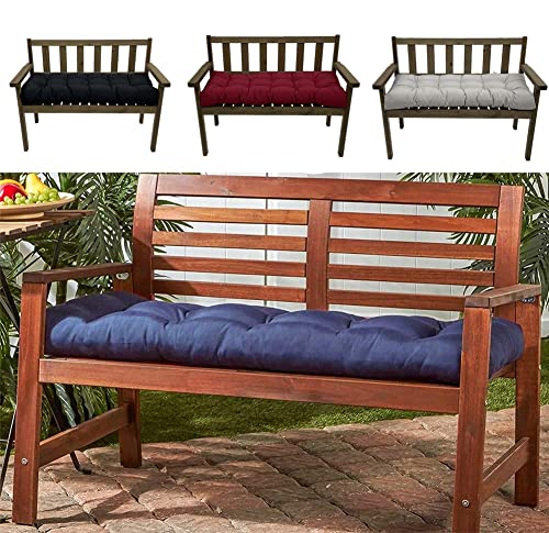 Waterproof Indoor/Outdoor Bench Cushion, Swing Cushion, Thicken Patio Bench Rocking Seat Pad for Lounger Garden Patio Lounger Bench,Wicker Loveseat Settee (Dark Grey)