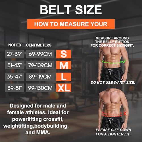 Weight Lifting Belt Gym Fitness, Padded Cowhide Leather Weightlifting Belt, Functional Powerlifting Belt Adjustable Weightlifting Belt - color: Yellow, size: Large