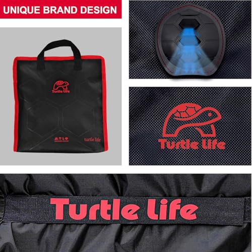Turtle Life BBQ Grill Cover, 76-83 Inch Adjustable Heavy Duty Waterproof 6 or More Burner Barbecue Gas Grill Covers for Weber Summit Series Royal Gourmet MG Series, Black - color: Black, size: EVO-76&83in