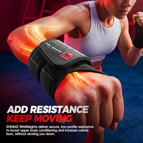 Wrist Weights with Thumb Loops Lock for Men Women, Ankle Weights Weighted | Thumb Loop Lock & Adjustable Strap Wrist Weights, Soft-Touch for Walking Running Yoga Pilates Home Workouts