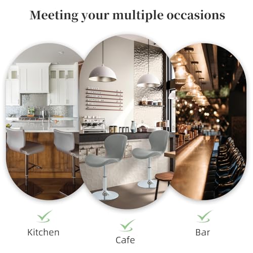 Gollense Bar Stool Covers with Backs, Set of 4 Stretch Jacquard Barstool Seat Covers, Washable Swivel Pub Counter Height Chair Slipcover Protector for Home Kitchen Cafe (Jacquard-Dark Grey) - color: Jacquard-dark Grey