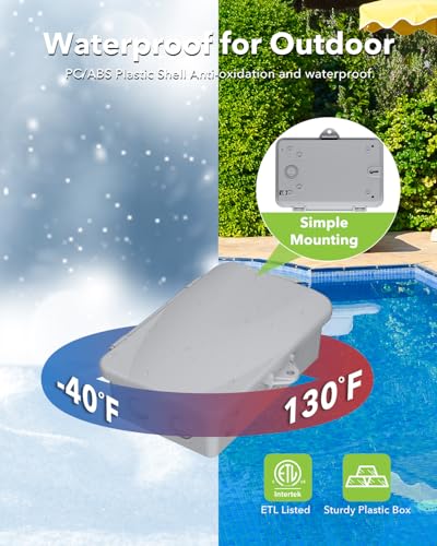 BN-LINK Pool Pump Timer, Outdoor Mechanical Timer Box, Heavy Duty 24 Hour Programmable, 2HP 40A Max, 120, 240, 277 VAC, for Pool Pump, Water Heater, Fans, SPA, ETL Listed - style: Mechanical