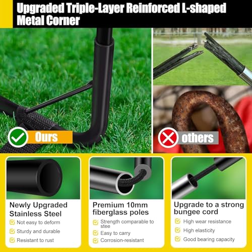 Kids Soccer Goals for Backyard Set - 2 Pack of Portable Pop Up Soccer Nets with Ball,Cones,Complete Training Equipment Kit for Toddler,Youth,Kids Age 3-14,Outdoor Sports Game - color: Yellow Black, style: 4x3FT