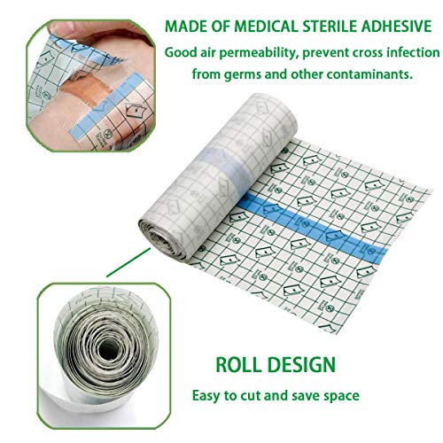 Tattoo Aftercare Bandage Roll 10" x 10 Yard - Waterproof Transparent Film for Tattoo Initial Healing and Skin Repair Adhesive Supply Wrap - size: 10 x 360 Inch