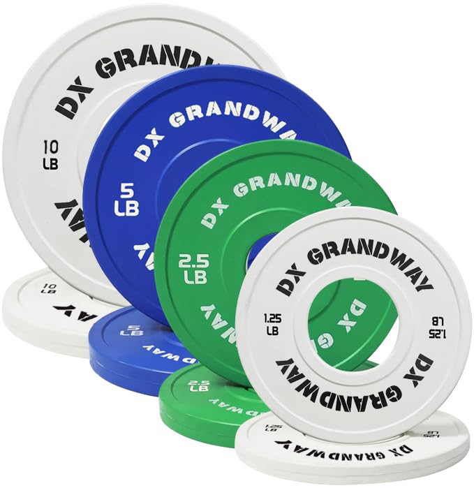 Fitness Change Weight Plates 1.25LB 2.5LB 5LB Pairs Support Plates Olympic Plates for Weight Lifting Bumper Weight Plates Steel Rubber Strength Training Weight Plates - color: (1.25LB, 2.5LB, 5LB, 10LB) X2