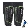 Shin Guards Soccer Kids Youth, Adult Shin Guards with Honeycomb Padding，Breathable & Anti-Slip Calf Compression Sleeves - color: Black Green, size: XX-Small