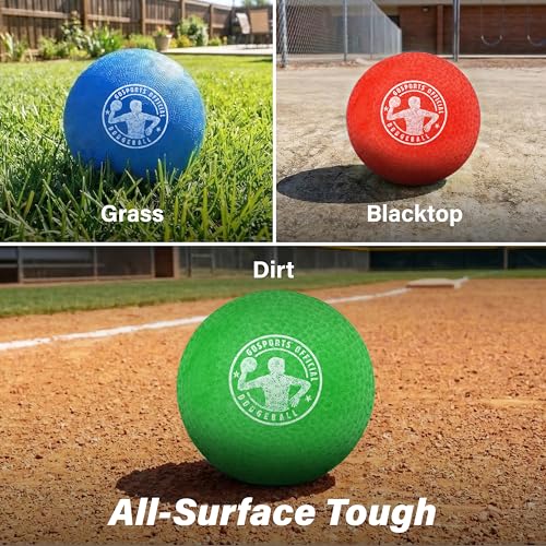 GoSports Inflatable Dodgeballs - Choose 5 Inch or 7 Inch No Sting Balls - Set of 6 Includes Ball Pump & Mesh Bag - color: 7" Balls 6 Pack - Multicolor