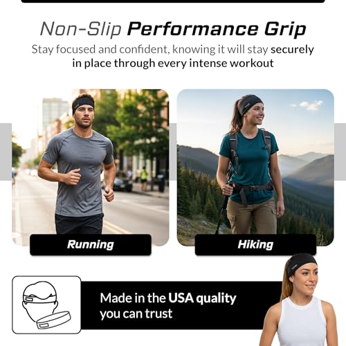 Halo Headband Bandit - 4" Wide Pullover Sweatband Running Headband Men Women Absorbent Soft Comfortable.Channels Sweat Out of Your Eyes Keeps Hair in Place No-Slip - color: ICE