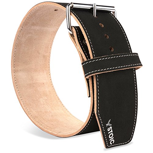 Stoic Weight Lifting Belt for Men & Women - size: Medium 33-36" BELLY, style: 6MM Thick Single Prong