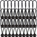 AOPRIE 30 Pcs Bungee Balls 6Inch Black Ball Bungees Heavy Duty Heavyweight 6 inch Tarp Bungee Cords, Weather Resistant Tie Down Strap 4mm Thickness - for Camping, Tents, Cargo, Holding Wire and Hoses - size: 6 In Balls