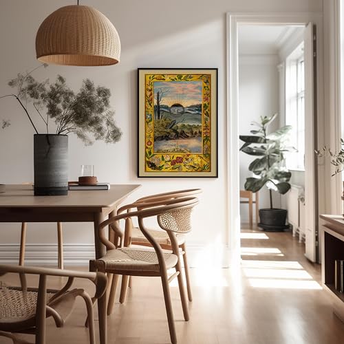 Poster Master Vintage Black Sun Print - Retro Splendor Solis Poster - Surrealism Art - Gift for Men & Women - Decor for Living Room, Bedroom, Dorm or Office - 8x10 UNFRAMED Wall Art - color: Style-15, size: 8"L x 10"W