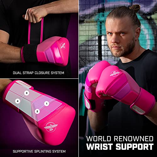 Hayabusa T3 Boxing Gloves - Sparring | Sparring Gloves, Muay Thai Gloves, Kickboxing Gloves, Heavy Bag Gloves, Boxing Gloves for Men and Women, Boxing Gloves - color: Neon Pink, size: 10oz
