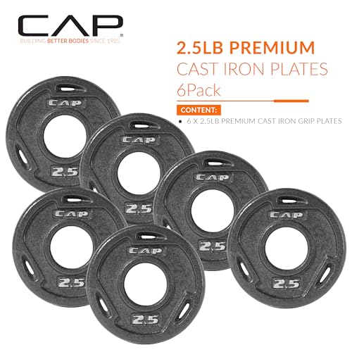 CAP Barbell 2-Inch Olympic Weight Plate | Multiple Options - size: 2.5 lb - Set of 6, style: Elite