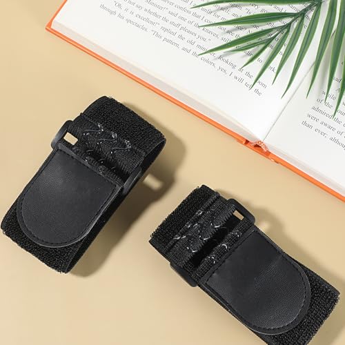 Black Boot Straps, 2 PCS Elastic Polyester Ankle Straps for Cowboy Boots Adjustable Boots Bands Self-adhesive Trousers Blouses Elastic Strap Band with Hook and Loop for Hiking Fishing Hunting - style: wave pattern