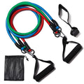 Resistance Bands with Handles, Single Resistance Bands, Exercise Bands with Handles, for Resistance Training, Physical Therapy, Home Workouts, Fitness, Pilates - color: 3-in-1 band- 90lbs