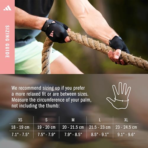 adidas Essential Training Gloves - color: Pink, size: X-Small