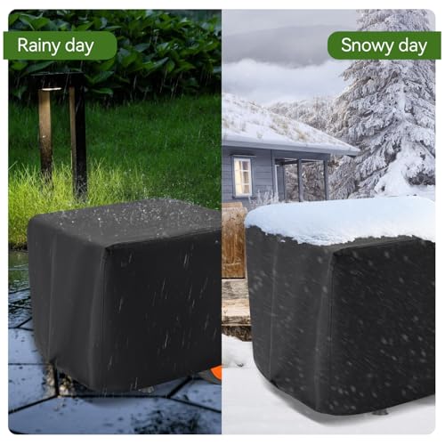 Waterproof Generator Covers for Outside, Heavy Duty Thicken 900D Polyester Fabric Portable Generator Covers Universal Fits for Most Generators 3000-5000 Watt, Black (26"L x 20"W x 20"H) - size: 26"L x 20"W x 20"H