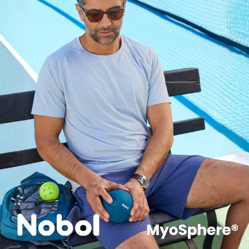 MyoSphere Vibration Massage Ball for Deep Tissue Stimulation, Muscle Tension Relief and Stress Reduction | Your Portable Deep Tissue Therapist | Nobol Blue- Limited Edition | 1.5lb - color: Nobol Blue
