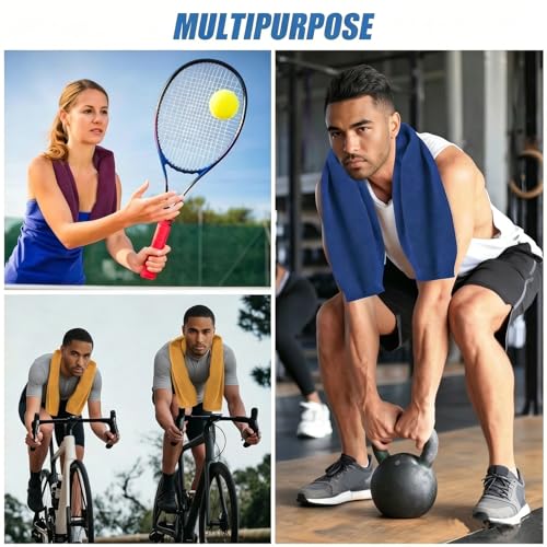 4 Pack Cooling Towels for Neck and Face, Hot Weather Neck Wrap Coolers for Gym Yoga Workout Sweat Towel(Y-4PACK-04) - color: Y-4pack-04
