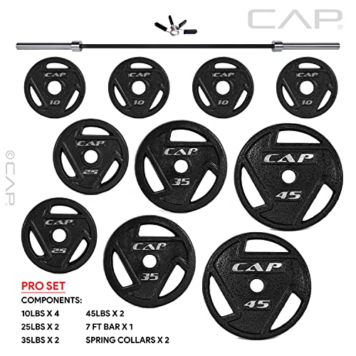 CAP Barbell Starter Olympic Weight Set | Multiple Options - style: Pro Set