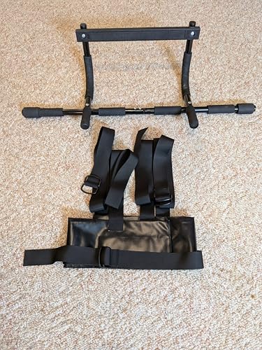 Sit and Decompress Back Stretcher with Pull Up Bar 3 Minutes A Day Lumbar Traction Spinal Decompression - (Large Harness) - size: Large