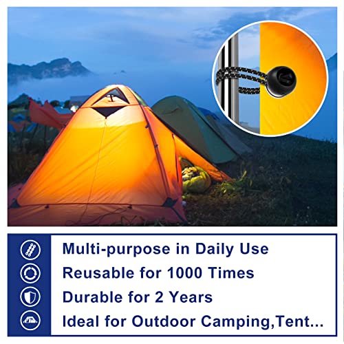 15 Inch Bungee Balls Ties,50 PCS Ball Bungee Cords Heavy Duty Elastic Cord Ball Bungee Canopy Tarp Tie Bungee with Balls for Camping, Shelter,Cargo,Tent Poles UV Resistant - size: 15 Inch